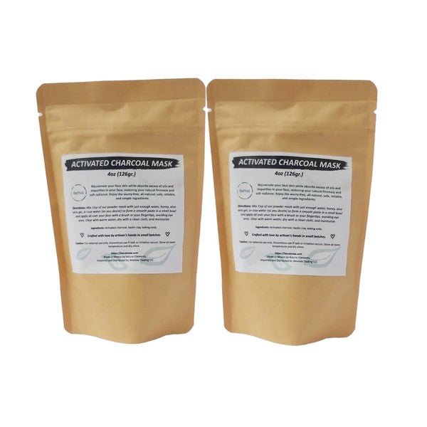 2 - pack Activated Charcoal Facial Mask - Blu Lotus Boutique