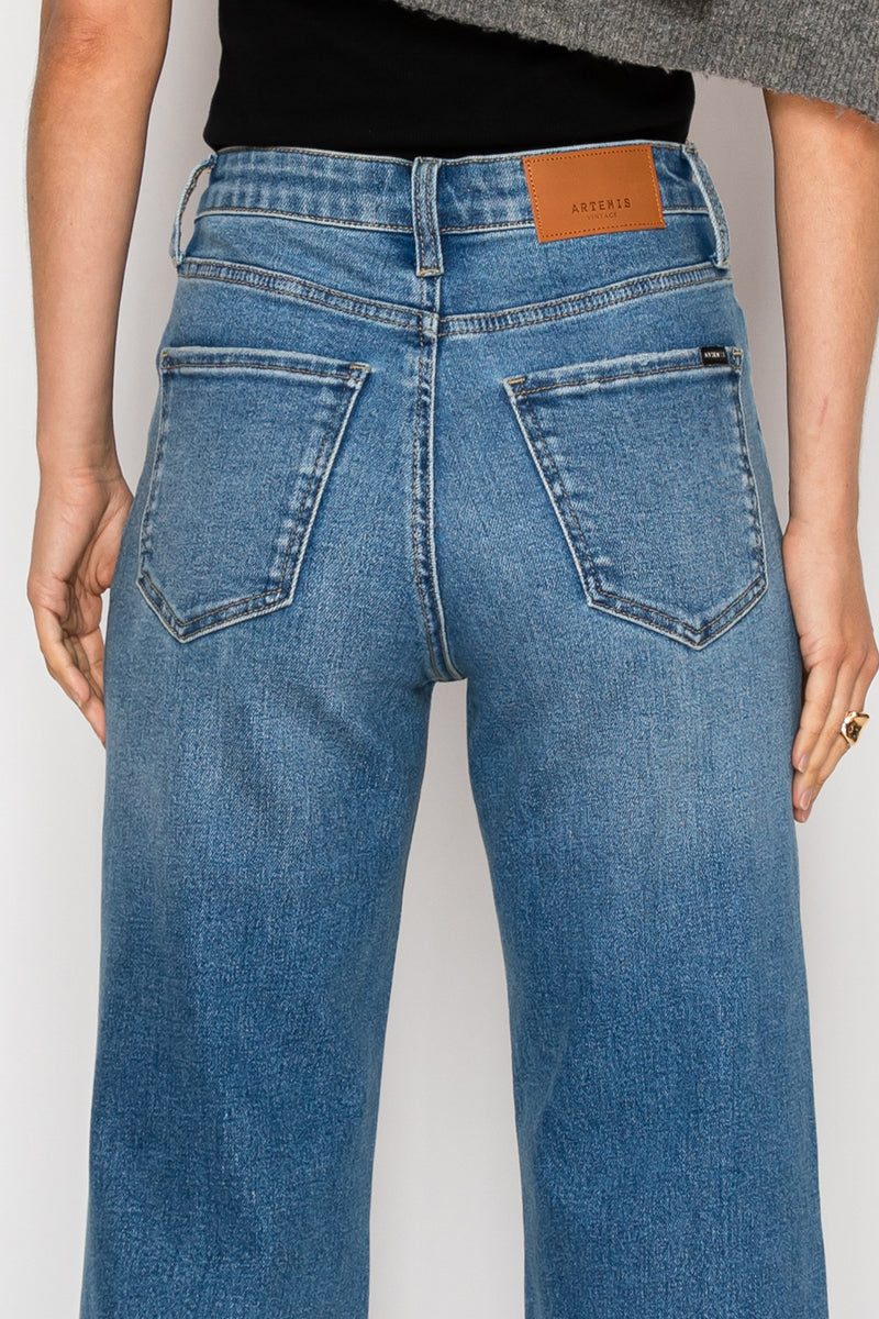 Reese Tummy Control Relaxed High Rise Palazzo Jeans