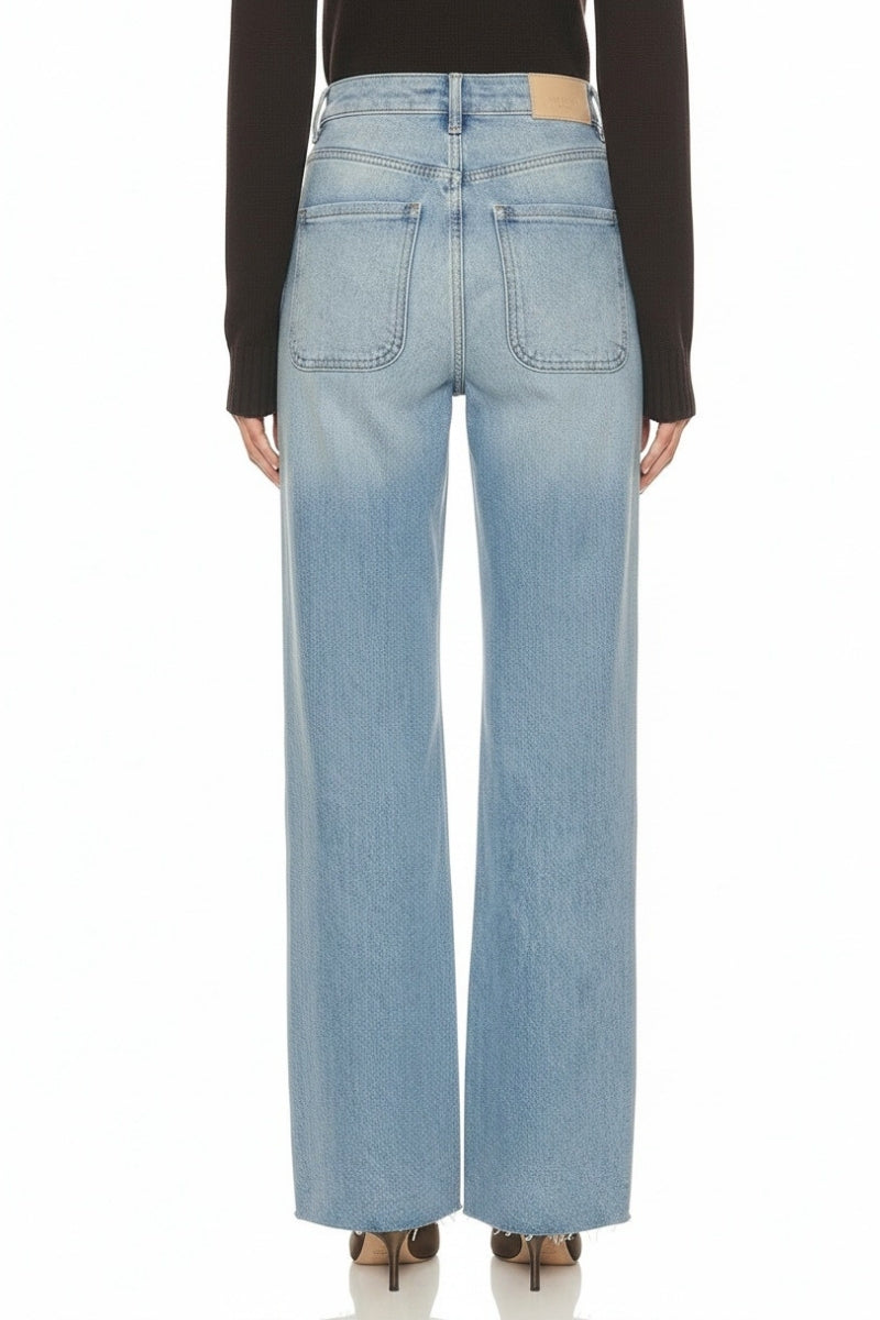 Noemi Eco Friendly Front Pocket Detail High Rise Flare Jeans