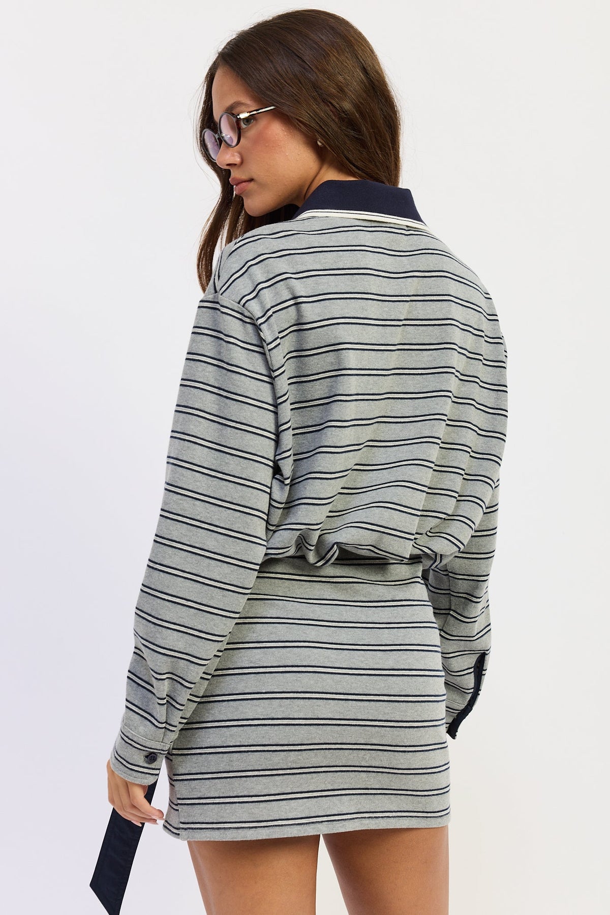 Striped Casual Long Sleeve Dress