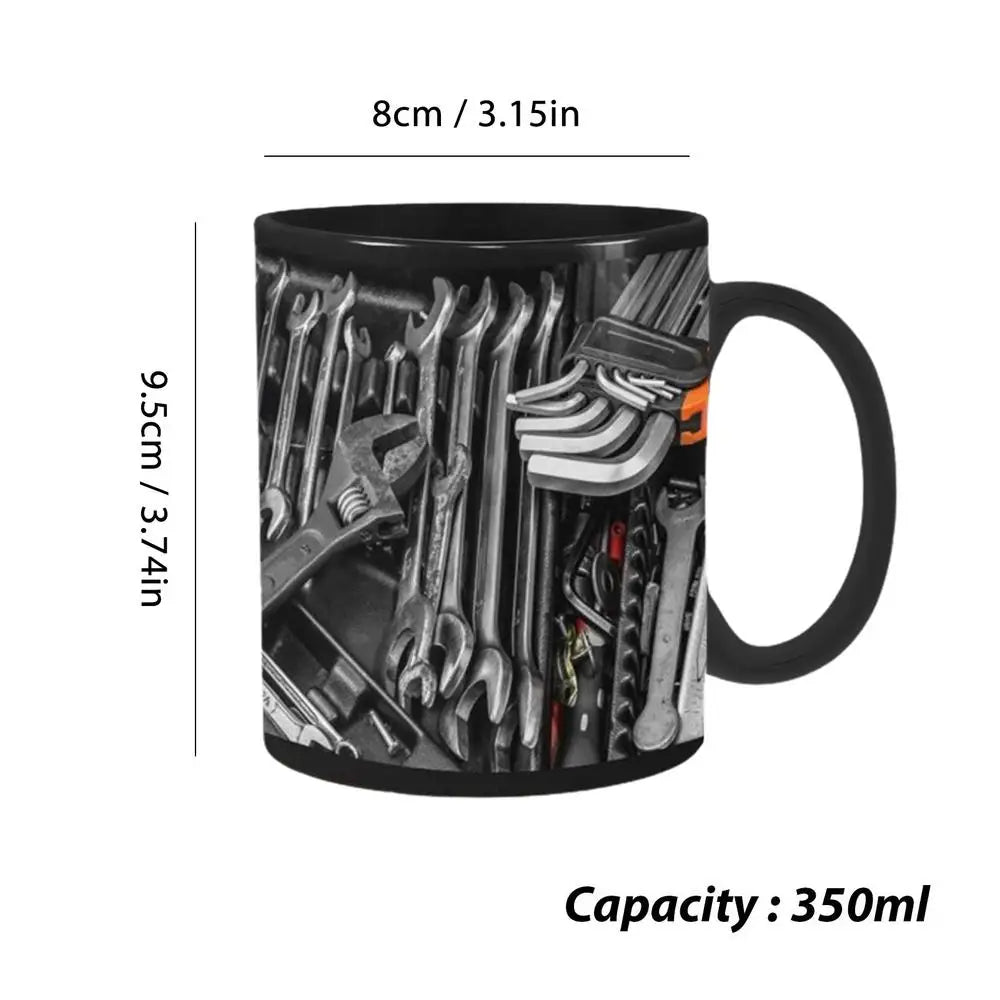 Mechanic Toolbox Set Mug Tea Cup Coffee Cup For Mechanics Mechanic Toolbox Pattern Funny Birthday Gifts Creative Ceramic Mug