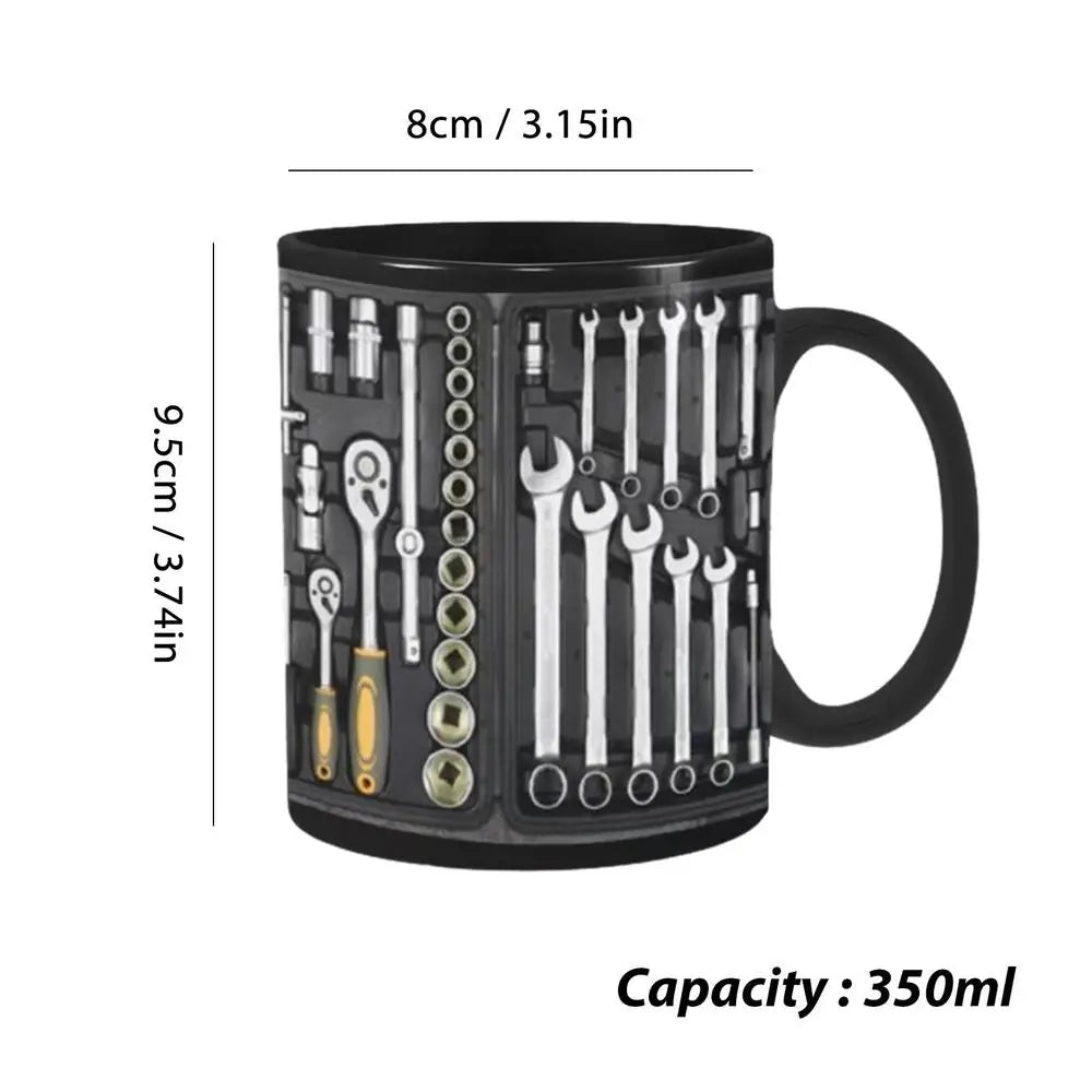 Mechanic Toolbox Set Mug Tea Cup Coffee Cup For Mechanics Mechanic Toolbox Pattern Funny Birthday Gifts Creative Ceramic Mug