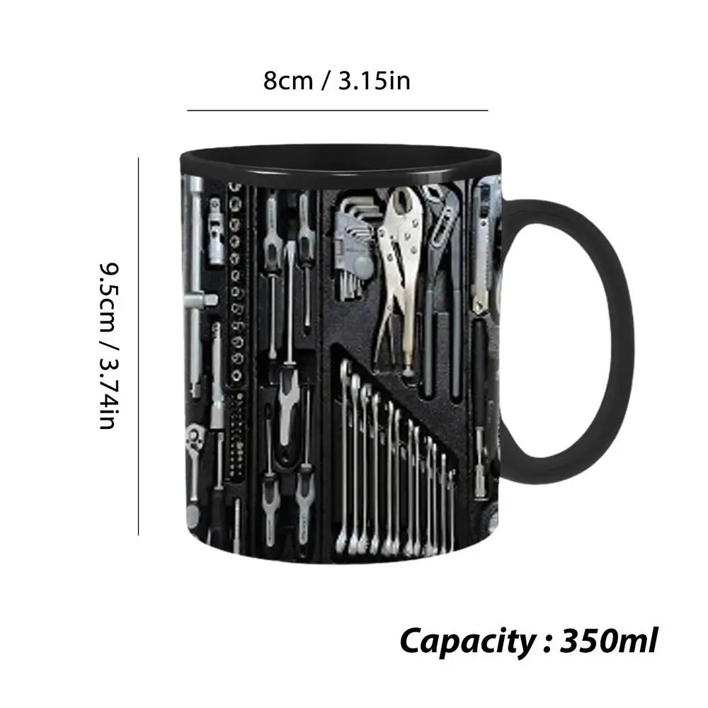Mechanic Toolbox Set Mug Tea Cup Coffee Cup For Mechanics Mechanic Toolbox Pattern Funny Birthday Gifts Creative Ceramic Mug