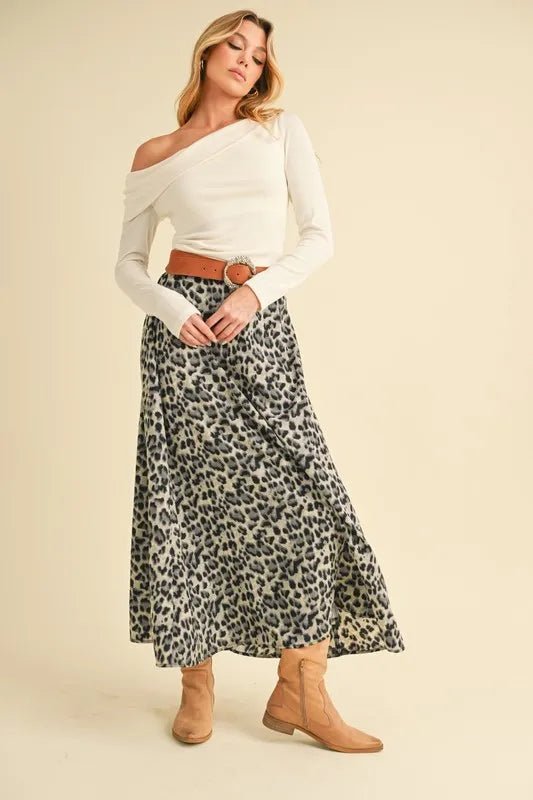Aemi+Co Leopard Midi Skirt - Blu Lotus Boutique