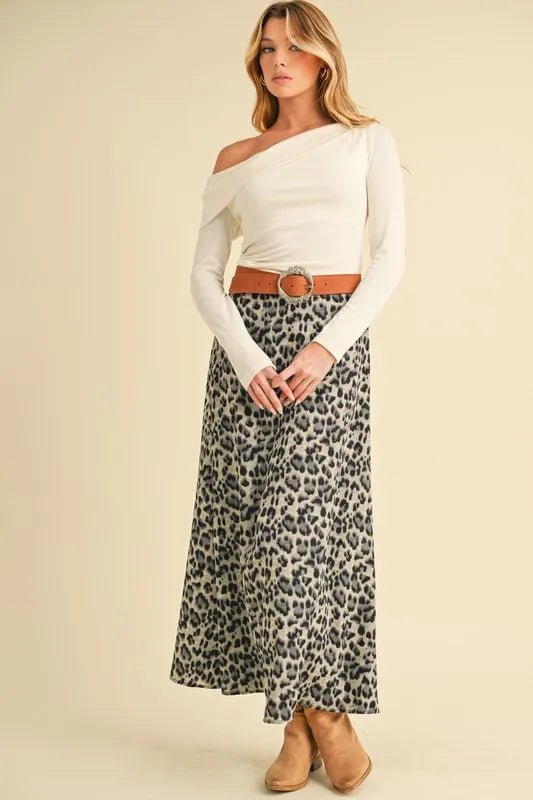 Aemi+Co Leopard Midi Skirt - Blu Lotus Boutique