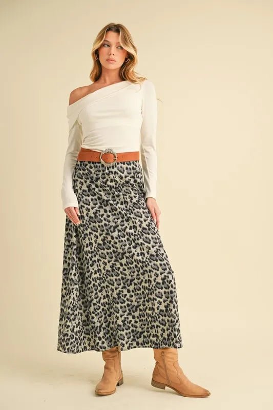 Aemi+Co Leopard Midi Skirt - Blu Lotus Boutique