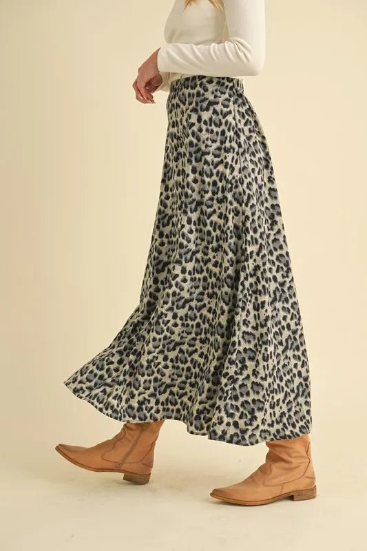 Aemi+Co Leopard Midi Skirt - Blu Lotus Boutique