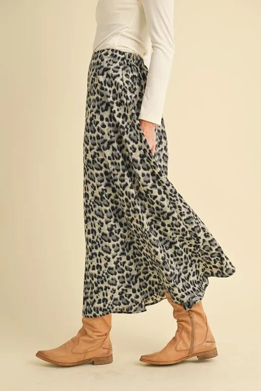 Aemi+Co Leopard Midi Skirt - Blu Lotus Boutique