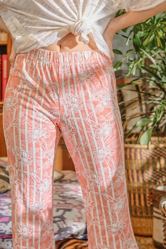 And The Why Wrinkle - Free Strectch Bell Bottom Flare Pants - Blu Lotus Boutique