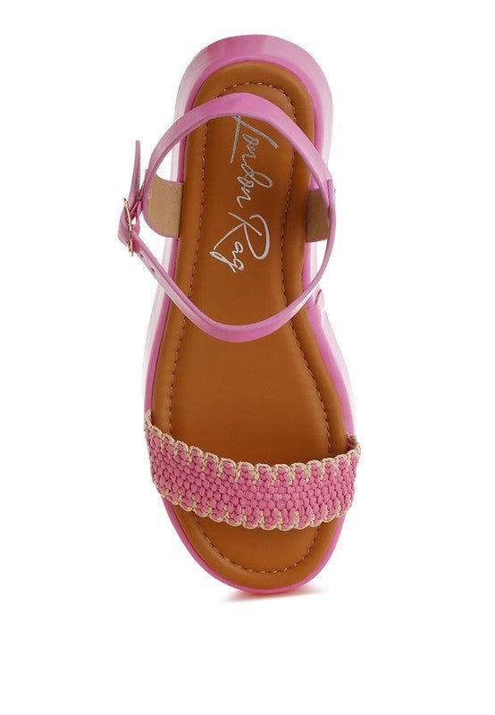 Anglong Raffia Flatform Sandals - Blu Lotus Boutique