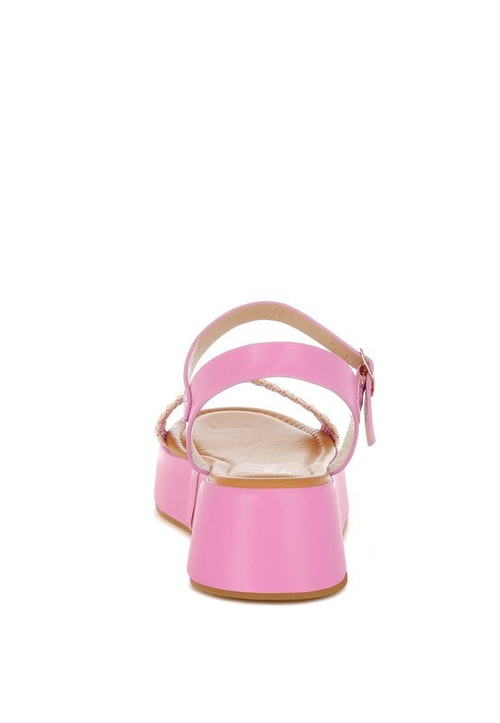 Anglong Raffia Flatform Sandals - Blu Lotus Boutique