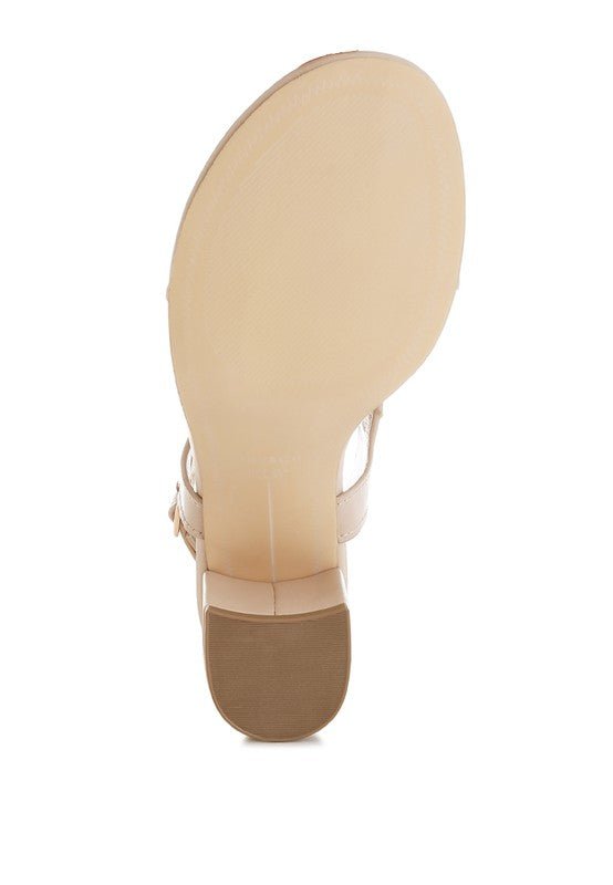 Ann Real Leather Thong Toe Sandals - Blu Lotus Boutique
