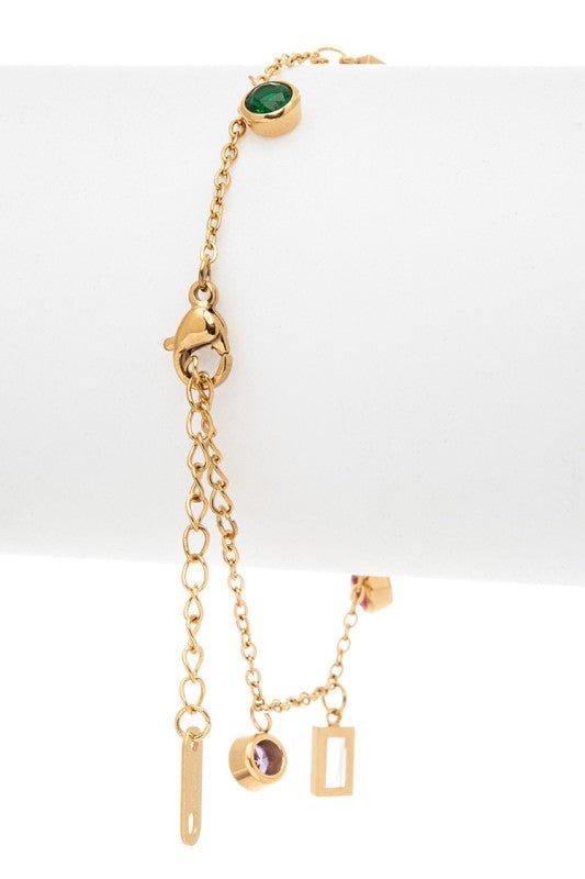 Bejewel Fringe Stone Bracelet - Blu Lotus Boutique