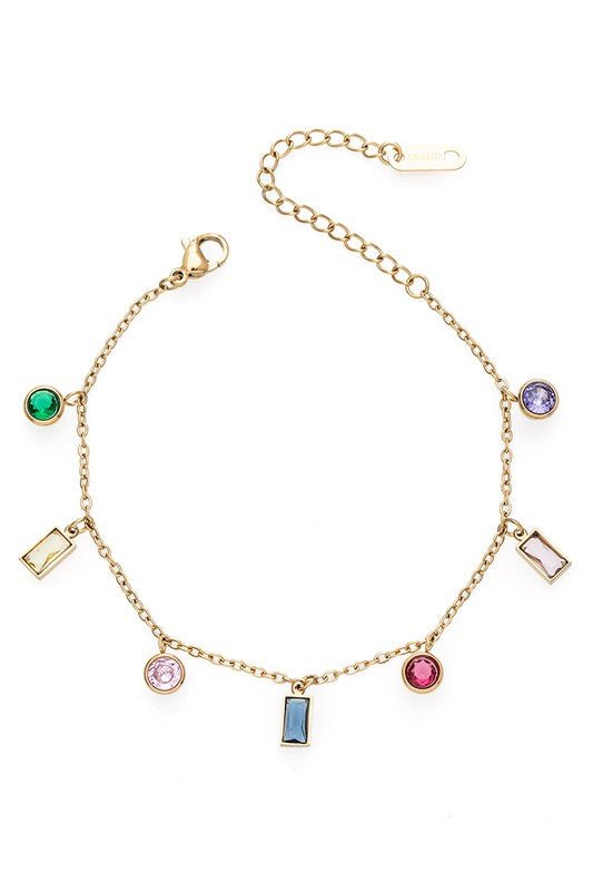 Bejewel Fringe Stone Bracelet - Blu Lotus Boutique