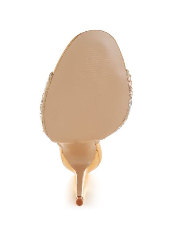 Boska Slip On Embellished Stiletto Heels - Blu Lotus Boutique