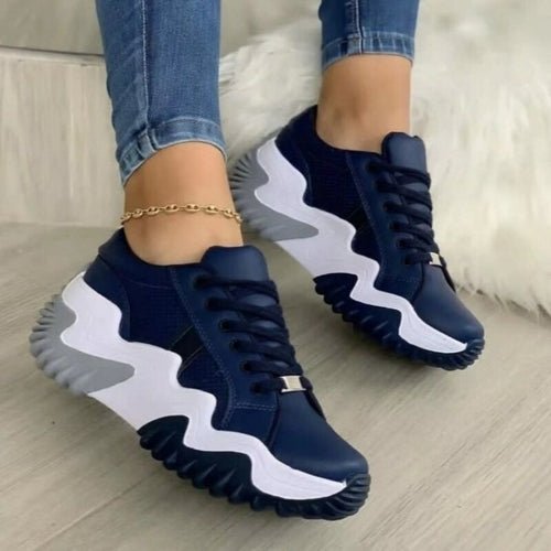 Breathable Vulcanized Women Shoes Casual Platform Sneakers - Blu Lotus Boutique