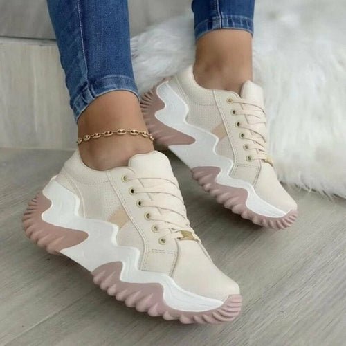 Breathable Vulcanized Women Shoes Casual Platform Sneakers - Blu Lotus Boutique