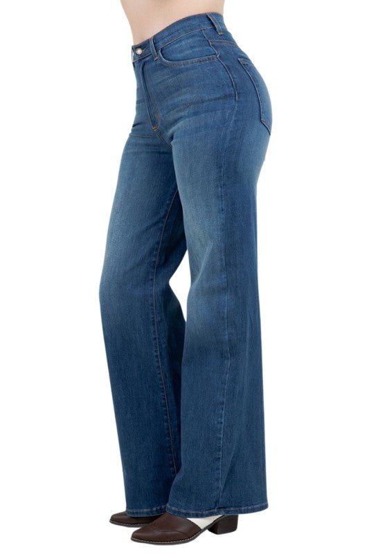 Camila Wide Leg Jean in Medium Wash - Blu Lotus Boutique