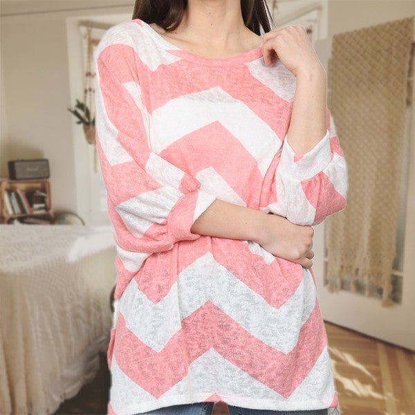 Chevron Dolan Tunic - Blu Lotus Boutique