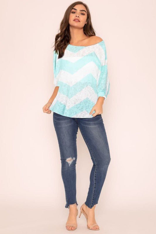 Chevron Dolan Tunic - Blu Lotus Boutique