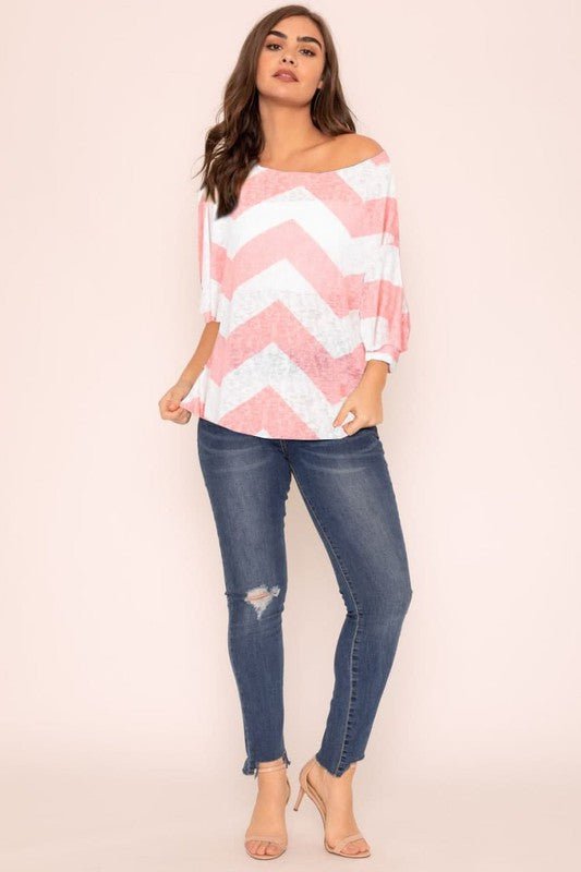 Chevron Dolan Tunic - Blu Lotus Boutique