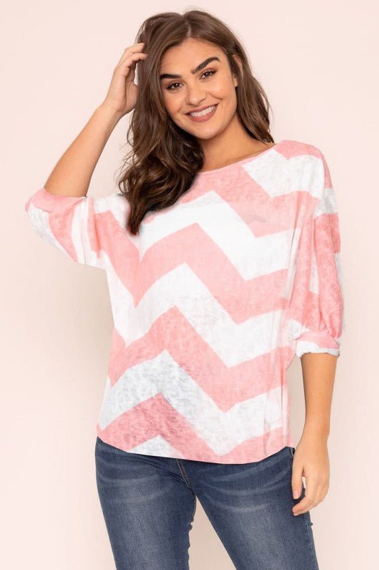 Chevron Dolan Tunic - Blu Lotus Boutique