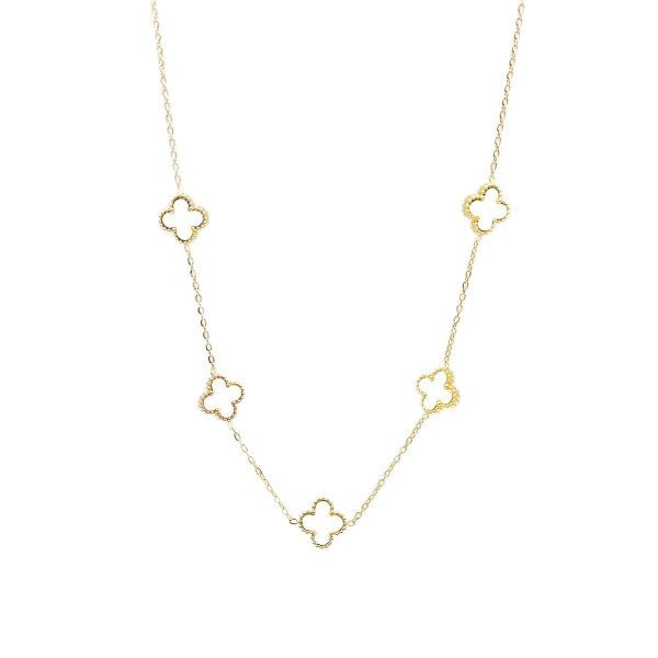 Clover Chain Necklace Pendant Charm - Blu Lotus Boutique