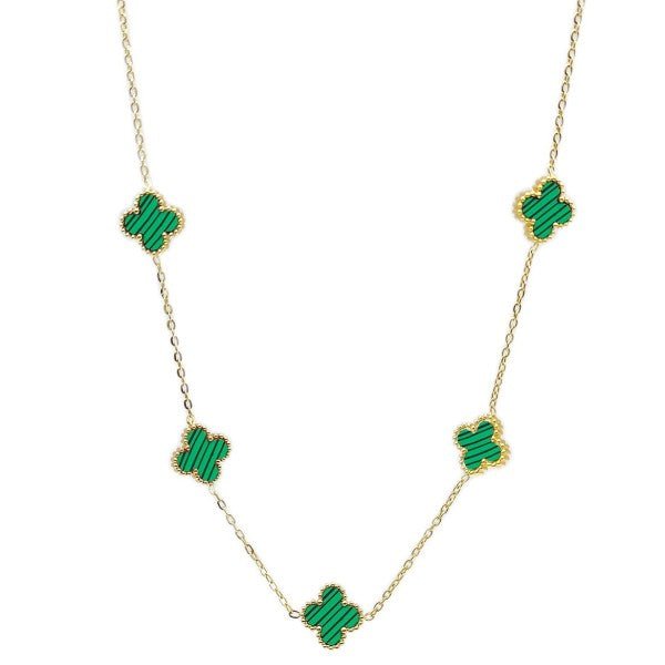 Clover Chain Necklace Pendant Charm - Blu Lotus Boutique