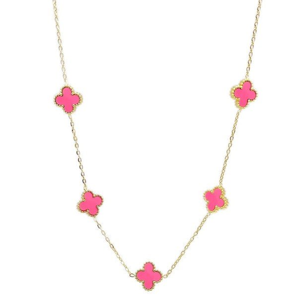 Clover Chain Necklace Pendant Charm - Blu Lotus Boutique
