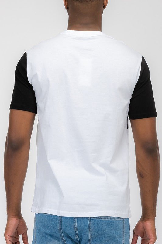 Color Block Short Sleeve Tshirt - Blu Lotus Boutique