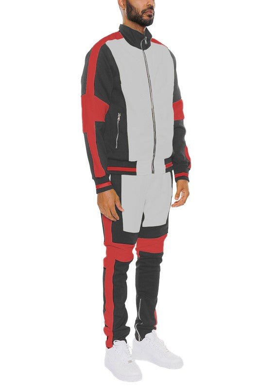 COLOR BLOCK TRACK SET - Blu Lotus Boutique
