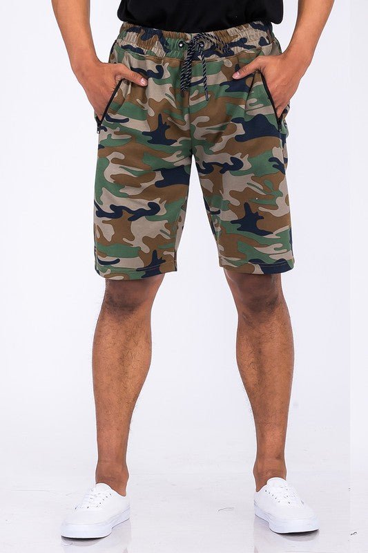 COTTON BLEND LOUNGE SWEAT SHORTS - Blu Lotus Boutique