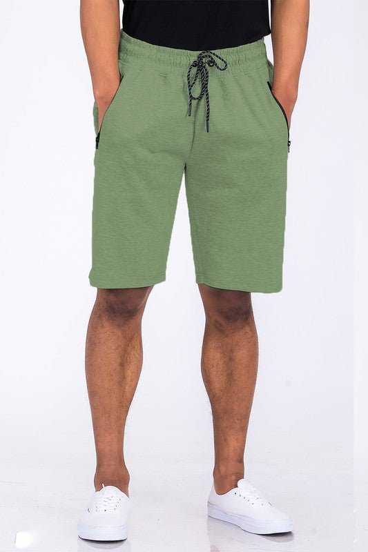 COTTON BLEND LOUNGE SWEAT SHORTS - Blu Lotus Boutique