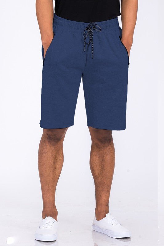 COTTON BLEND LOUNGE SWEAT SHORTS - Blu Lotus Boutique