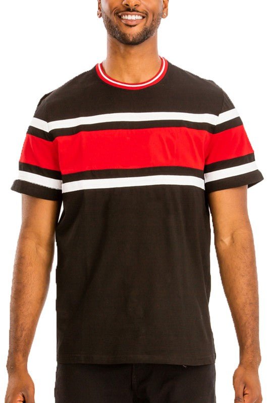 COTTON THREE STRIPE TSHIRT - Blu Lotus Boutique