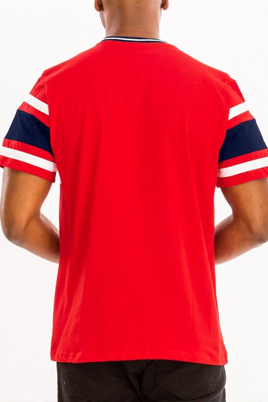 COTTON THREE STRIPE TSHIRT - Blu Lotus Boutique