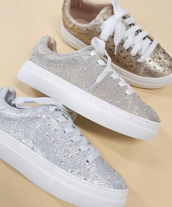 DOLCE - 66 - RHINESTONE SNEKAERS - Blu Lotus Boutique