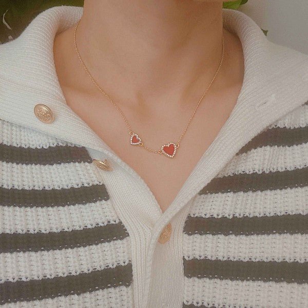 Double Hearts Many Loves Necklace - Blu Lotus Boutique