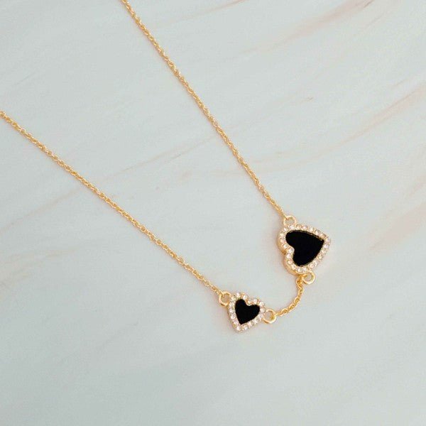 Double Hearts Many Loves Necklace - Blu Lotus Boutique