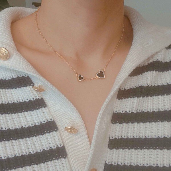 Double Hearts Many Loves Necklace - Blu Lotus Boutique