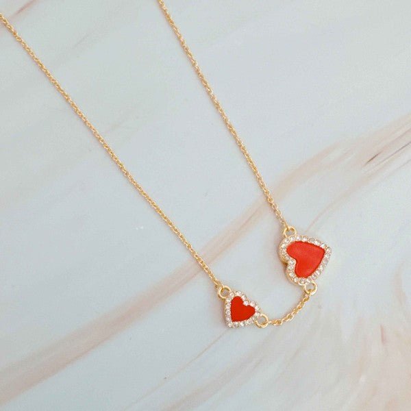 Double Hearts Many Loves Necklace - Blu Lotus Boutique
