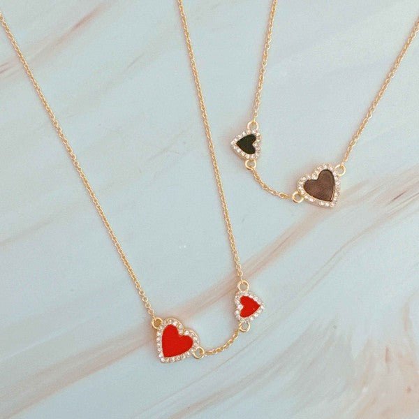 Double Hearts Many Loves Necklace - Blu Lotus Boutique