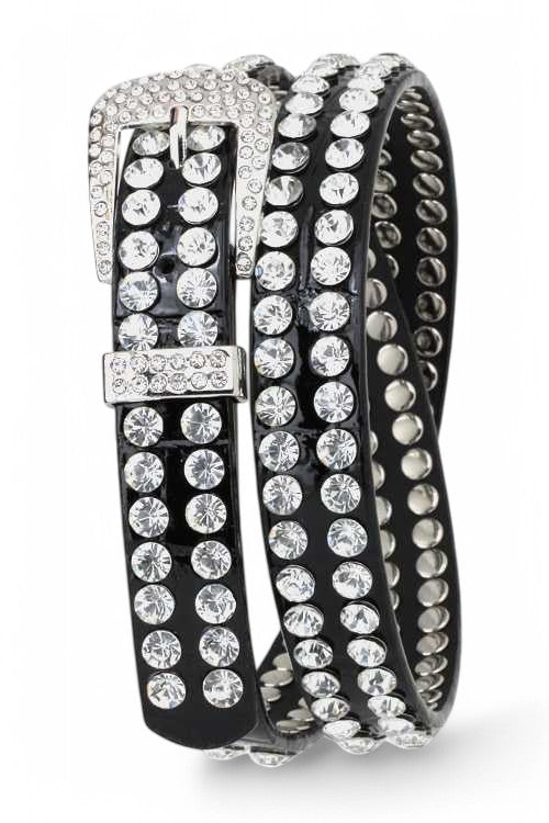 Double Row Crystals Belt - Blu Lotus Boutique