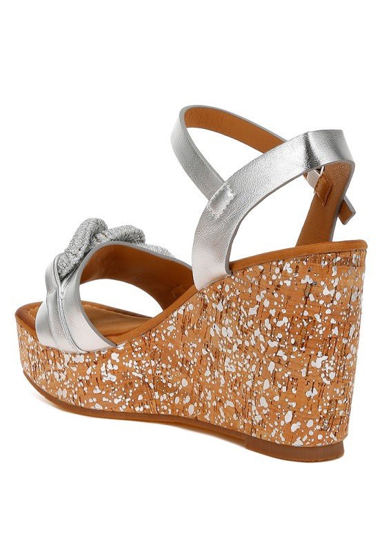 Emelda Chain Link Detail Wedge Sandals - Blu Lotus Boutique