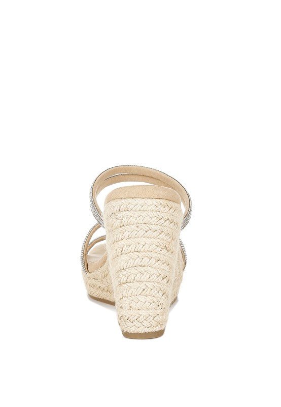 Enocha Rhinestones Embellished Espadrilles - Blu Lotus Boutique
