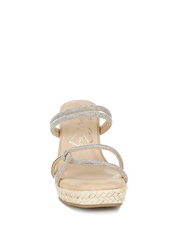 Enocha Rhinestones Embellished Espadrilles - Blu Lotus Boutique