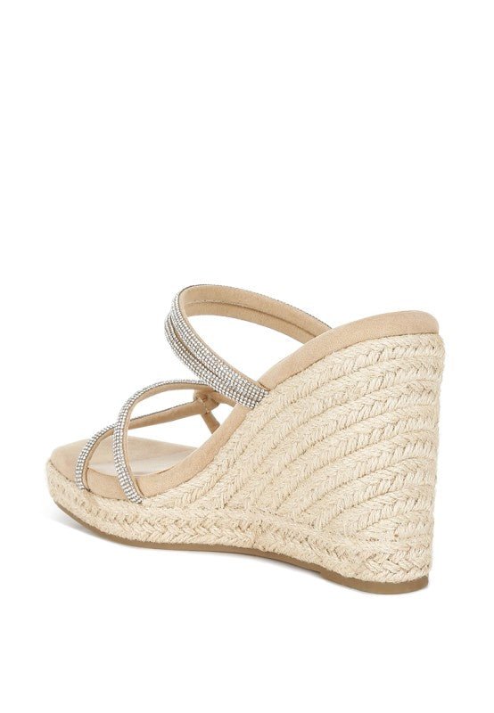 Enocha Rhinestones Embellished Espadrilles - Blu Lotus Boutique