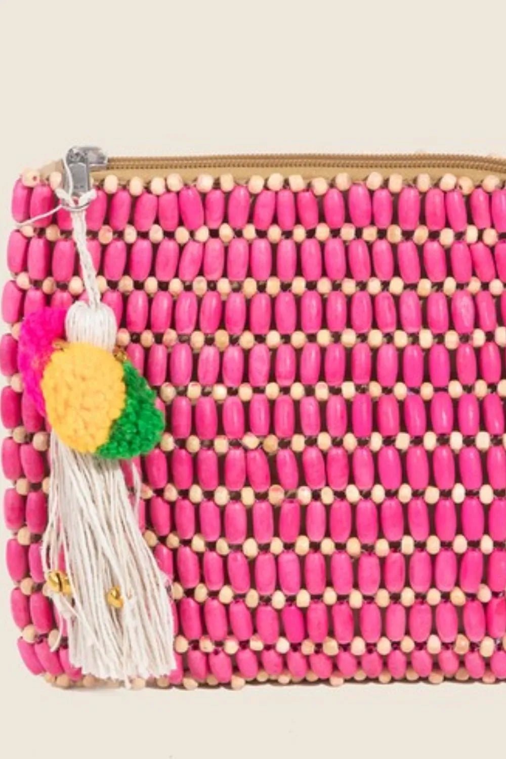 Fame Wooden Beaded Rectangle Bag - Blu Lotus Boutique