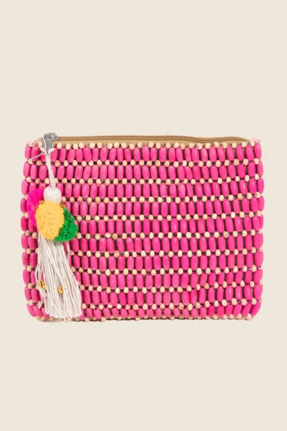 Fame Wooden Beaded Rectangle Bag - Blu Lotus Boutique