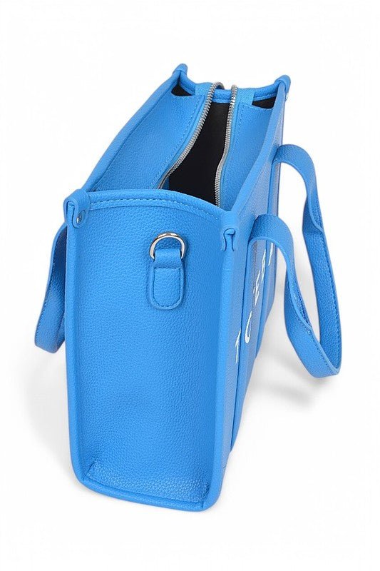 Faux Leather Small Fashion Tote Bag - Blu Lotus Boutique